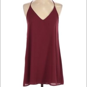 Three eighty two sleeveless burgundy dress